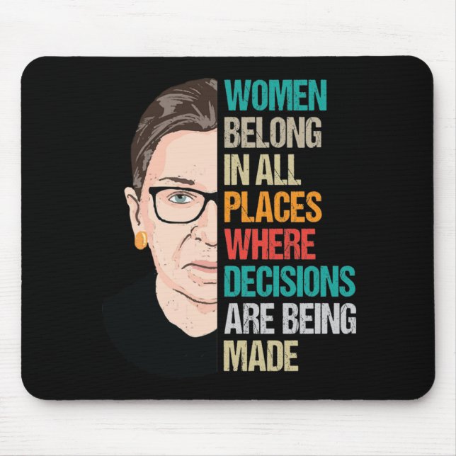 Tapis De Souris RBG, Citation RBG, Ruth Bader Ginsburg (Devant)