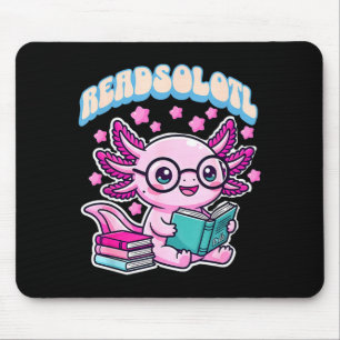 Tapis De Souris Readsolotl mignon axolotl drôle livre lecture amou