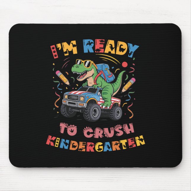 Tapis De Souris Ready To Crush Kindergarten Monster Truck Boys T-r (Devant)