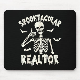 Tapis De Souris Realtor Spooktacular Drôle Squelette Halloween