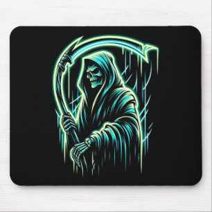 Tapis De Souris Reaper Squelette Cool Halloween Métal lourd M