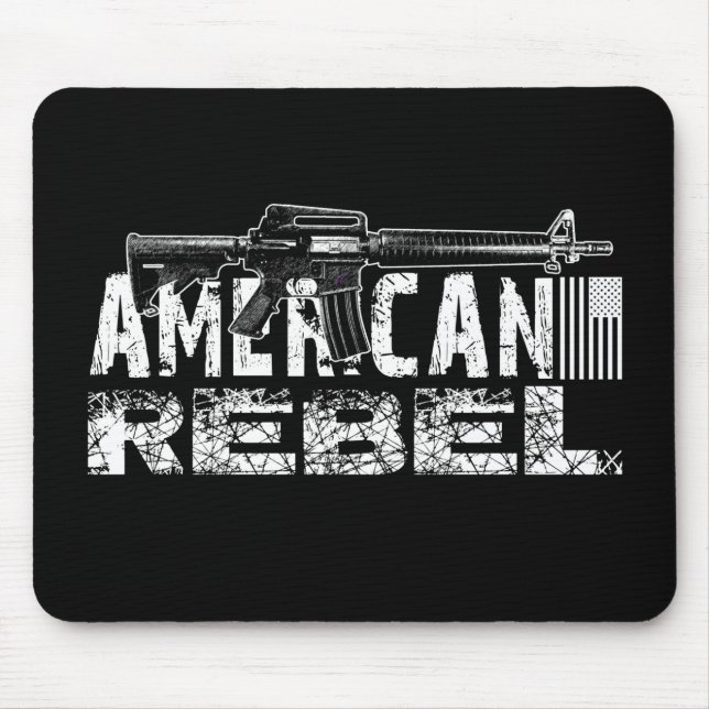 Tapis De Souris Rebel américain AR-15 (Devant)