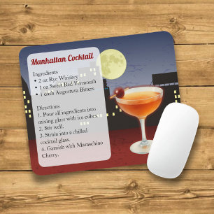 Tapis De Souris Recette de cocktail Manhattan