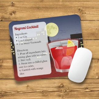 Tapis De Souris Recette de cocktail Negroni