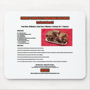 Tapis De Souris Recette Fudge Chocolat Cherry Marshmallow