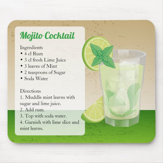 Tapis De Souris Recette Mojito (Devant)
