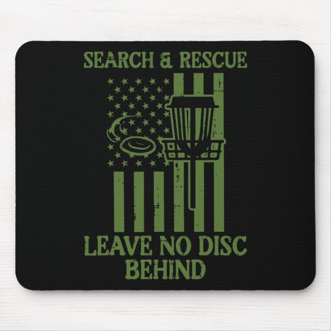 Tapis De Souris Recherche Secourir Aucun Disque Derrière Drapeau F (Devant)
