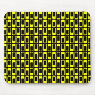 Tapis De Souris Rectangles alternatives (Jaune avec Noir)