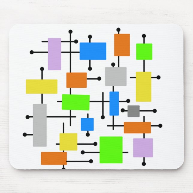 Tapis De Souris Rectangles atomiques (Devant)
