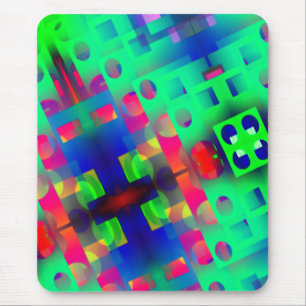 Tapis De Souris rectangles colorés avec trou, enfoncés au centre
