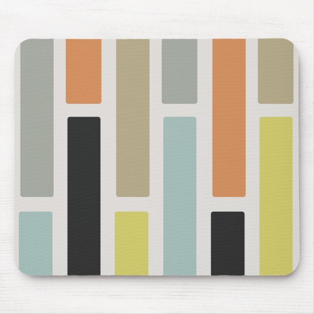 Tapis De Souris Rectangles modernes du milieu du siècle (Devant)