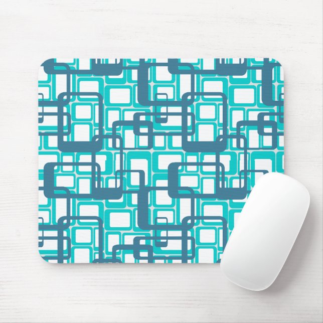 Tapis De Souris Rectangles modernes ouvertes du milieu du siècle (Avec souris)