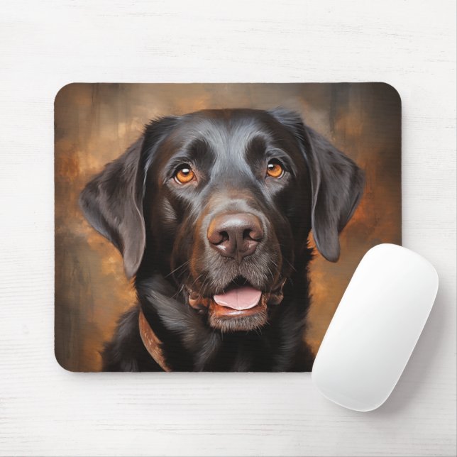 Tapis De Souris Récupérateur de chocolat Labrador (Avec souris)