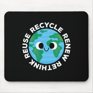 Tapis De Souris Recycle Réutiliser Renouveler Repenser la crise De