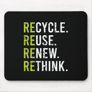 Tapis De Souris Recycler Réutiliser Renouveler Repenser Crise De l