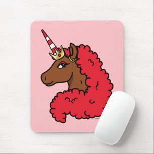 Tapis De Souris Red Afro Unicorn