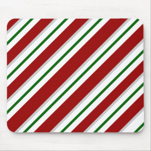Tapis De Souris Red and Green Stripes