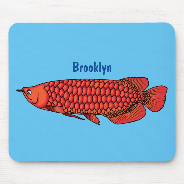 Tapis De Souris Red Arowana fish cartoon (Devant)