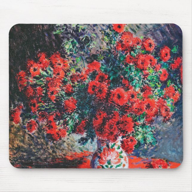 Tapis De Souris Red Chrysanthemum, Monet (Devant)