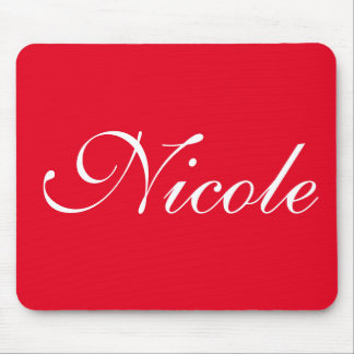 Tapis De Souris Red Customized Name