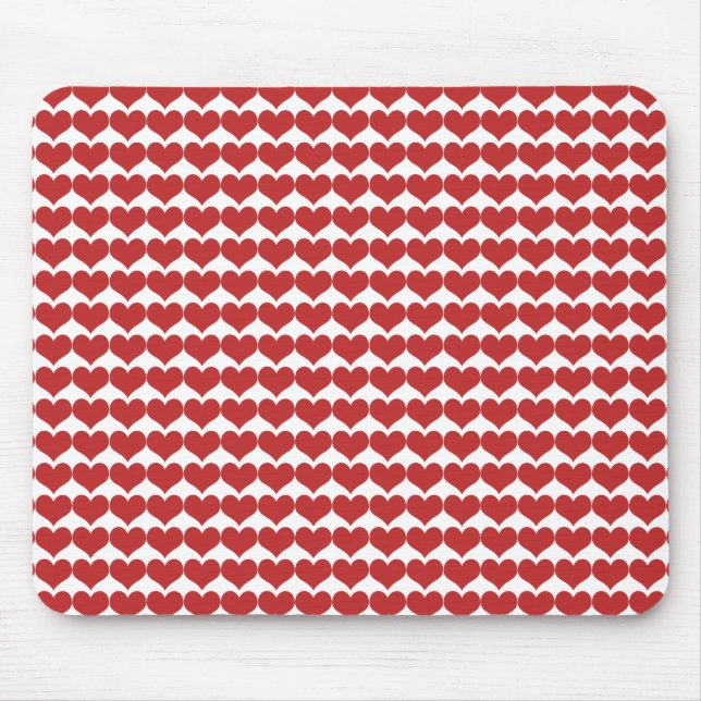 Tapis De Souris Red Cute Hearts Motif Mousepad (Devant)
