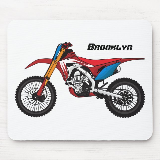 Tapis De Souris Red dirt bike motorcycle (Devant)