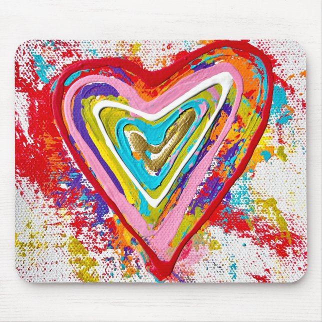 Tapis De Souris Red Heart Mousepad (Devant)