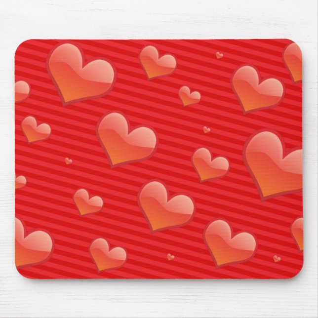 Tapis De Souris Red Hearts Mousepad (Devant)