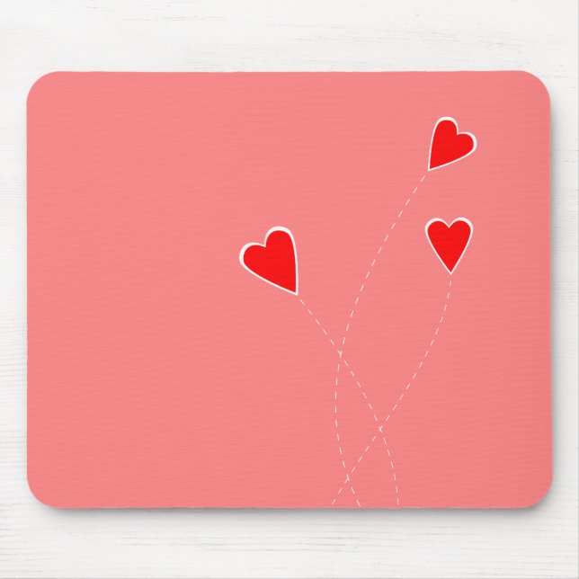 Tapis De Souris Red Hearts Mousepad (Devant)