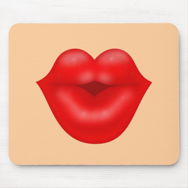 Tapis De Souris Red lips big kiss (Devant)