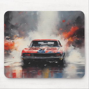 Tapis De Souris Red Muscle Car direction