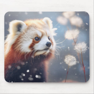 Tapis De Souris Red Panda animal sauvage Tranquille paisible