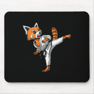 Tapis De Souris Red Panda Karate Ninja Martial Arts Kickboxe Tae