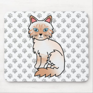 Tapis De Souris Red Point Tabby Birman / Ragdoll Cute Cat & Patrou