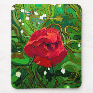TAPIS DE SOURIS RED ROSE