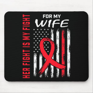 Tapis De Souris Red Son combat est mon combat femme Maladie cardia