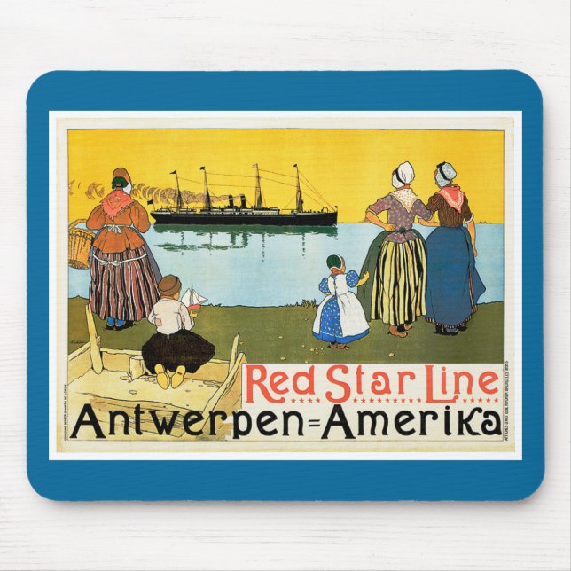 Tapis De Souris Red Star Line ~ Antwerpen-Amerika (Devant)