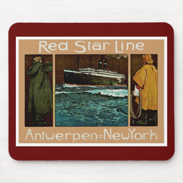 Tapis De Souris Red Star Line ~ Antwerpen-New York (Devant)