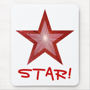 Tapis De Souris Red Star 'STAR!' mousepad white