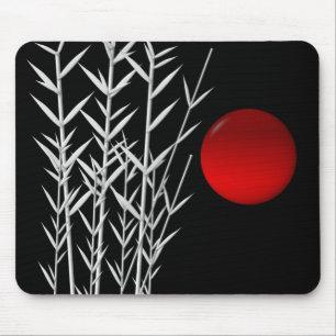 Tapis De Souris Red sun black white zen