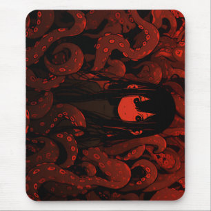 Tapis De Souris Red Tentacle Horror Anime Girl