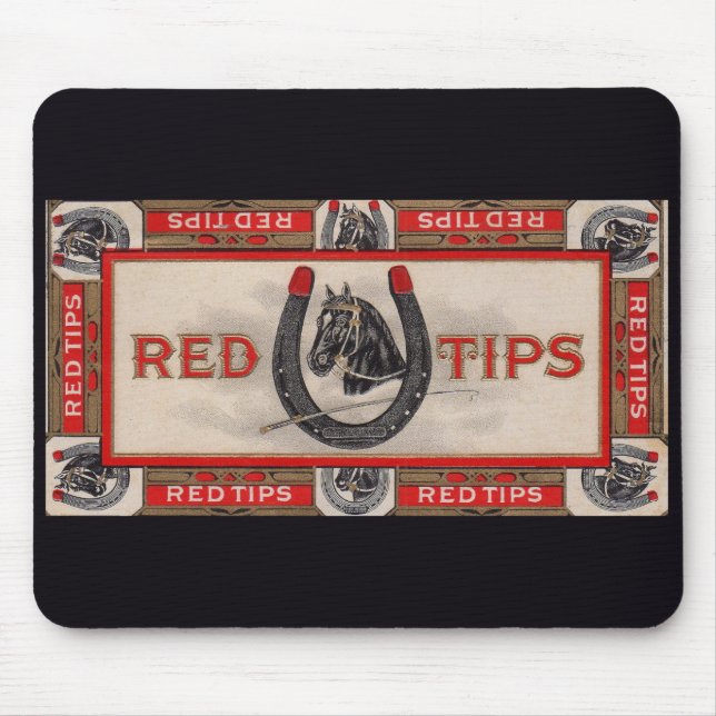 Tapis De Souris Red Tips étiquette à cigares imprimer (Devant)