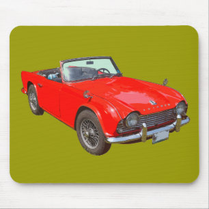 Tapis De Souris Red Triumph Tr4 Convertible Sports Car