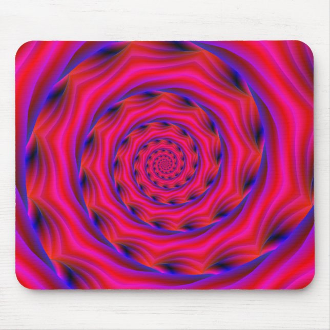 Tapis De Souris Red Violet and Blue Spiral (Devant)