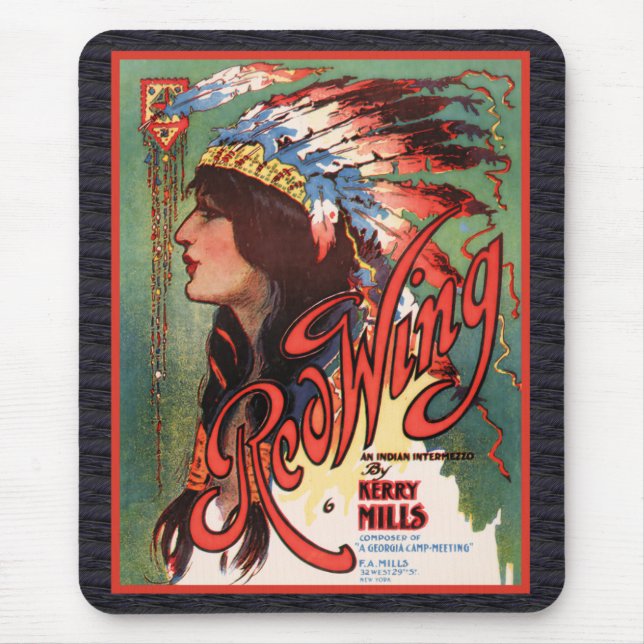 Tapis De Souris Red Wing Indian Maiden Mousepad (Devant)