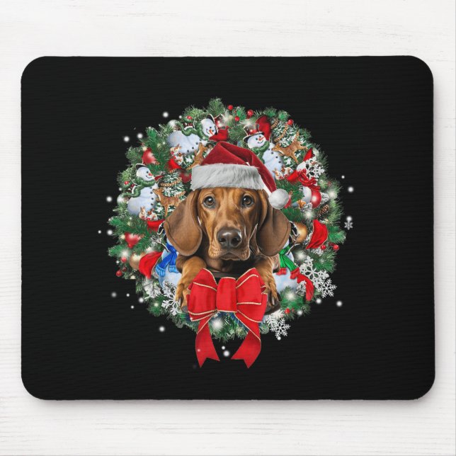 Tapis De Souris Redondance de Noël Décoration de couronne Noël Noë (Devant)