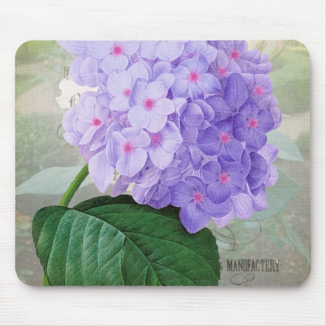 Tapis De Souris Redoute Purple Hydrangea Mousepad (Devant)