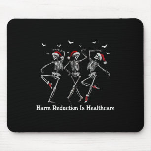 Tapis De Souris Réduction des dommages Skeleton Danser Noël Overdo