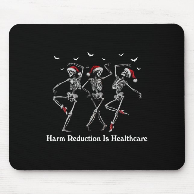 Tapis De Souris Réduction des dommages Skeleton Danser Noël Overdo (Devant)