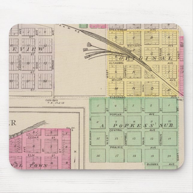 Tapis De Souris Reece, Fall River, Hamilton et Climax, Kansas (Devant)